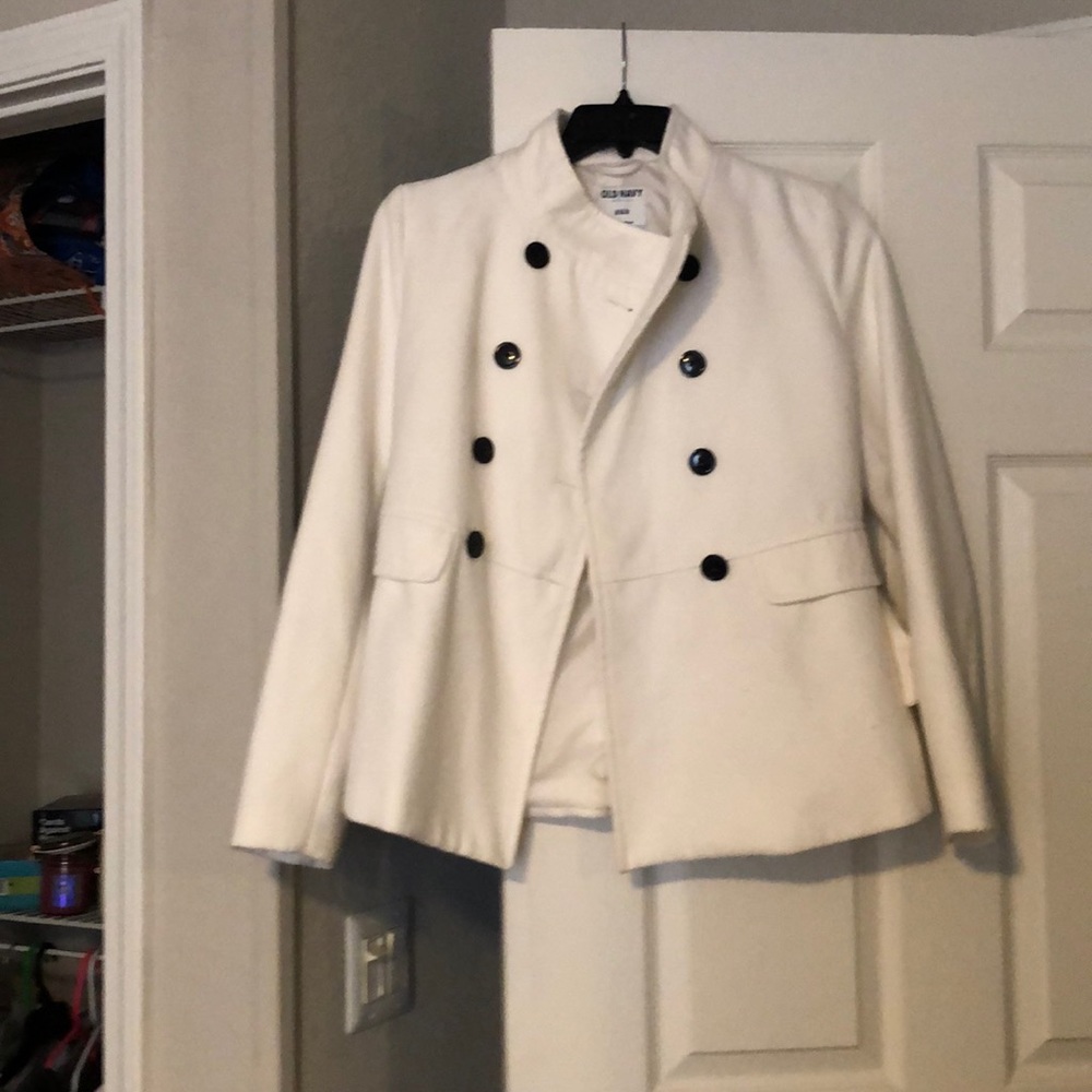 White pea coat